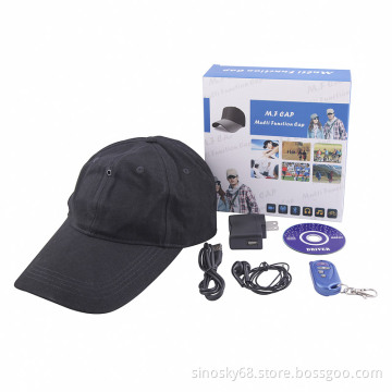Cap Camera Hat DV Video Recorder Bluetooth MP3 Player (QT-H010)